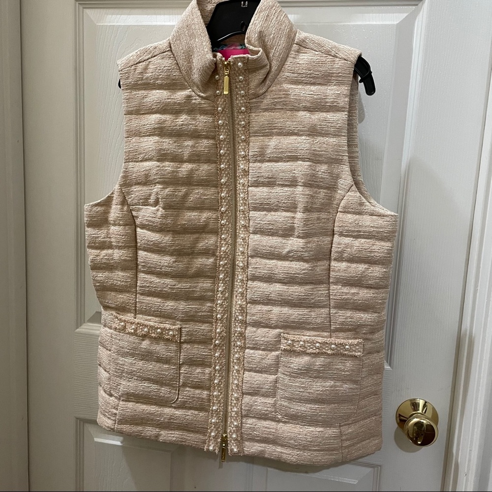Stunning Boucle & Pearl Vest